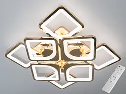 Смарт-люстра LED Diasha S8060/4+4G 115W, 6325 лм, золота, для вітальні, спальні, кухні