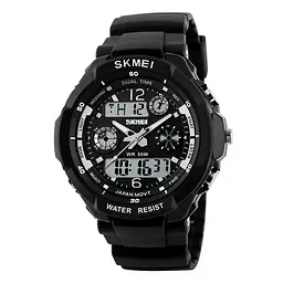 Дитячий спортивний наручний годинник Skmei 1060 s-shock Чорний