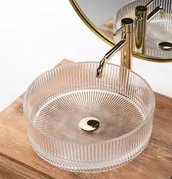 Умивальник Rea Ingrid transparent 40 накладний REA-U0278, Прозорий - мініатюра 5