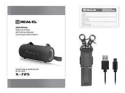 Портативная колонка REAL-EL RX725 15W Bluetooth TWS, RGB, Black - мініатюра 14