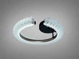 Стельова LED люстра Diasha 2509/500CG напівкільце шампань 50 Вт - мініатюра 2