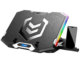 Охлаждающая подставка для ноутбука 15-17.3 дюймов Ice Coorel K9 RGB - мініатюра 1