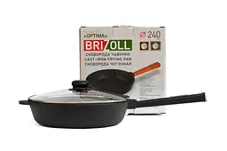 Сковорода чавунна Brizoll Optima Lids O2460P-C 24 см - мініатюра 3