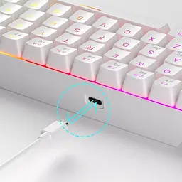 Клавіатура MageGee MK-BOX RGB Magnetic Amethyst Switch White (6971969728653-UA) [164297] - мініатюра 4