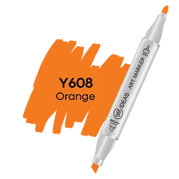 Маркер двосторонній Помаранчевий, Y608, 99IDEAS