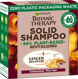 Твердий шампунь Garnier Botanic Therapy Імбирне відновлення, для виснаженого, тонкого волосся, 60 г - мініатюра 2