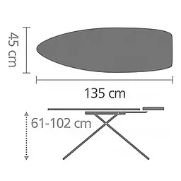 Прасувальна дошка Brabantia Ironing Tables 135x45 см чорна (345647) - мініатюра 9
