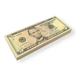 Купюри сувенірні номіналом 5 доларів США 100 шт.