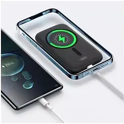 Акумулятор бездротовий XO PR153 PD20W Magnetic wireless 15W Type-C 5000mAh 6920680826308 - мініатюра 3