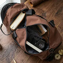 Спортивна сумка текстильна 20643 Vintage коричнева - мініатюра 6