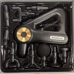 Електричний перкусійний масажер тригерних точок, масажний пістолет Massage Gun 8891 - мініатюра 5
