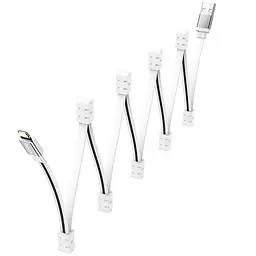Дата кабель Hoco U103 Magnetic Absorption USB to Lightning (1m) White - мініатюра 2