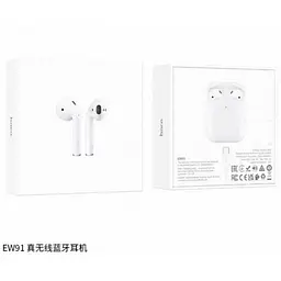 Навушники бездротові Bluetooth Hoco EW91 вкладки True wireless stereo headset Білі - мініатюра 3