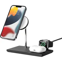 Бездротовий зарядний пристрій Native Union Snap 3 in 1 Magnetic Wireless Charger Black (SNAP-3IN1-BLK-EU) - мініатюра 2