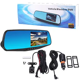 Відеореєстратор-дзеркало L-9004 LCD 3.5" 2 камери 1080P Full HD - мініатюра 2