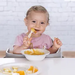 Набір дерев'яний посуд Miniland Naturmeal Chip, бежевий - мініатюра 3