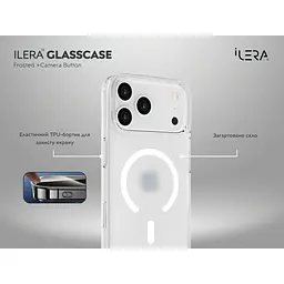 Чохол iLera GlassCase + Camera Button with MagSafe для Apple iPhone 17 Pro Max Frosted (iLGlCFrCb17PrMx) [150422] - мініатюра 7