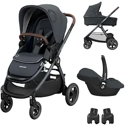 Коляска Maxi-Cosi Adorra 2 Essential Graphite, універсальна 3 в 1, темно-сіра (1932750300) - мініатюра 13