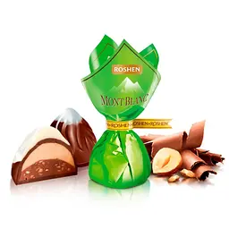 Цукерки Roshen Монблан крем-праліне з подрібненим лісовим горіхом 1 кг - мініатюра 3