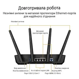 Маршрутизатор ASUS (TUF-AX3000) V2 (TUF-AX3000) - мініатюра 5