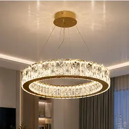 Підвісна люстра Diasha 585/600G золото кришталь 68 Вт LED