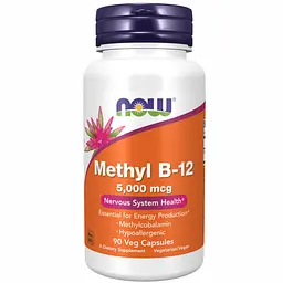 Вітамін B-12 Now Foods Methyl B-12 5,000 mcg 90 vcaps
