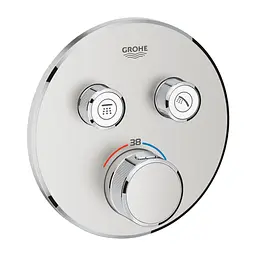 Термостат прихованого монтажу з двома кнопками керування Grohe Grohtherm SmartControl 29119DC0, Нержавіюча сталь