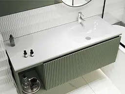 Умивальник Miraggio JESSEL 1200 R (0001056) Miramarble, Глянцевий, Накладний/Врізний/Над пральною машиною, Білий - мініатюра 7