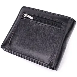 Шкіряне чоловіче портмоне із затискачем ST Leather 22481 чорний - мініатюра 2