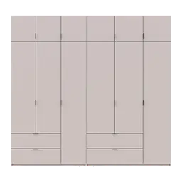Розпашна Шафа для одягу Doros Лукас Кашемір 3+3 ДСП 255х50х240 (42005112) - мініатюра 4