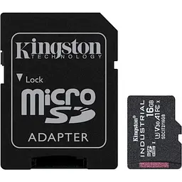 Карта пам'яті Kingston 16GB microSDHC Industrial C10 A1 pSL C Card + SD Adapter SDCIT2/16GB (SDCIT2/16GB)