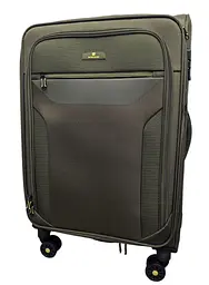 Валіза середня Worldline Airtex 616 жаккард-поліестер M Темно-зелений