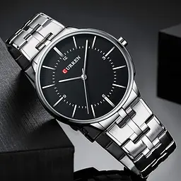 Годинник наручний Curren 8321 Silver Black Silver (18687) - мініатюра 3