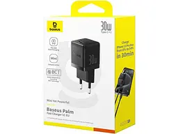 Мережевий зарядний пристрій BASEUS Palm Fast Charger 30 W Cluster Black (P10111605113-00) - мініатюра 6