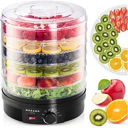 Сушарка дегідрататор Mozano Food Dehydrator 500 W Czarna - мініатюра 5