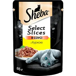 Набір вологого корму для котів Sheba, Мікс 15 шт. + з куркою та яловичиною в соусі 5 шт. 1.7 кг (20 шт. х 85 г) duplication - мініатюра 6
