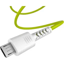 Дата кабель USB 2.0 AM to Micro 5P 1.0m Soft white/lime Pixus (4897058531176) - мініатюра 2
