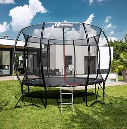 Батут із внутрішньою сіткою Cornilleau Springcare 366 см чорний (3222763111237) - мініатюра 2