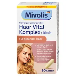 Вітамінний комплекс для волосся Mivolis Haar Vital Komplex, 60 капсул, від DM (Німеччина)