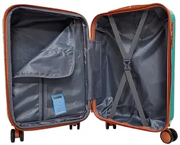 Валіза середня Madisson Snowball 65203 M 66x43x27 см полікарбонат Зелено-помаранчевий - мініатюра 5