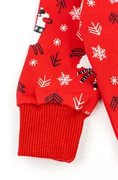 Комбінезон дитячий на блискавці з начосом Christmas Llama