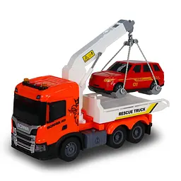 Ігровий набір серії "Big Truck" – ЕВАКУАТОР SCANIA З МАШИНОЮ (світло, звук) TechnoDrive 6408KS
