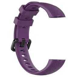 Силіконовий ремінець Primo для фітнес-браслета Huawei Honor Band 4/5 Purple - мініатюра 3