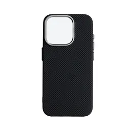 Карбоновый чехол для Apple iPhone 16 Pro, LikeCarbon2 MagCase, черный, тонкий защитный чехол-панель из поликарбоната с магнитами N52, MagSafe, противоударный, совместим с беспроводной зарядкой, приподнятые края для защиты камеры, ArmorStandart (ARM88381)