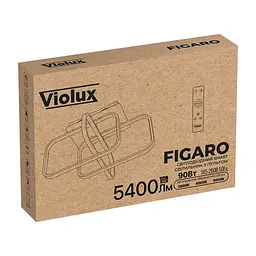 Світильник LED smart FIGARO +пульт 90W 3000-5000K IP20 чорний Violux ( 220855 ) - мініатюра 2