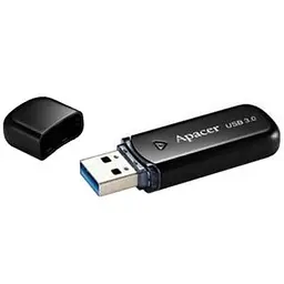 USB флеш накопичувач Apacer 64GB AH355 Black USB 3.0 (AP64GAH355B-1) - мініатюра 3