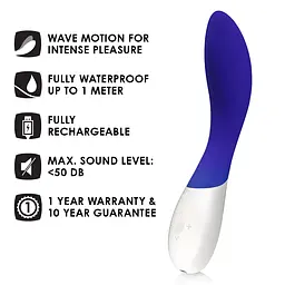 Вібратор Lelo Mona Wave 19.5 см синій - мініатюра 3