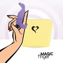 Вібратор на палець FeelzToys Magic Finger 10 см фіолетовий - мініатюра 5