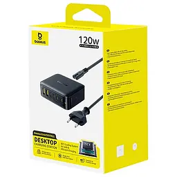 МЗП Baseus EnerFill FH21 PD120W+QC3.0 6in1 (2USB-A/4C) (E0120T) Cosmic Black - мініатюра 4