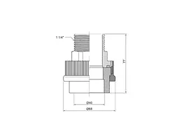 Муфта Thermo Alliance 1 1/4" d 40мм поліпропіленова 1 1/4"З для поліпроп. труб (DSB308) - мініатюра 2